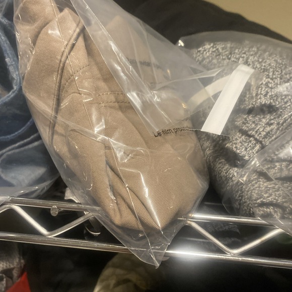 MUJI Washed Oxford Shop Coat Grayish Brown Organic Cotton Mens M NWT - Picture 10 of 10